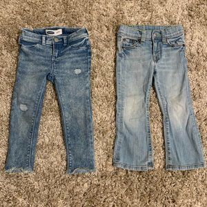 2 Pairs of 3T Girls Jeans